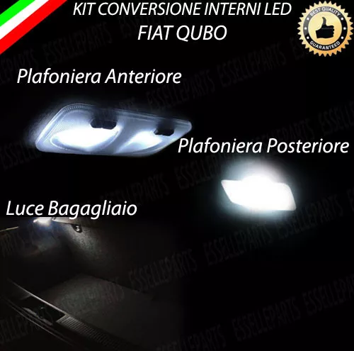 Kit Led Interni Fiat Qubo Anteriore + Posteriore + Bagagliaio Canbus Bianco