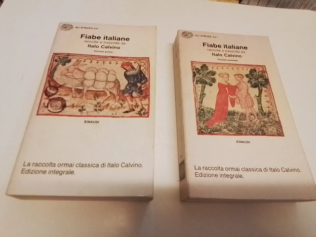 FIABE ITALIANE - ITALO CALVINO - EINAUDI GLI STRUZZI, 2 Voll, 2a Ed 1974, 31ag24 FIABE ITALIANE - ITALO CALVINO - EINAUDI GLI STRUZZI, 2 Voll, 2a Ed 1974, 31ag24