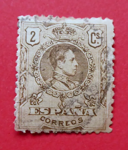 SELLOS Antiguos de España ALFONSO XIII 2 Cs- Old Stamps - Timbres -Briefmarken