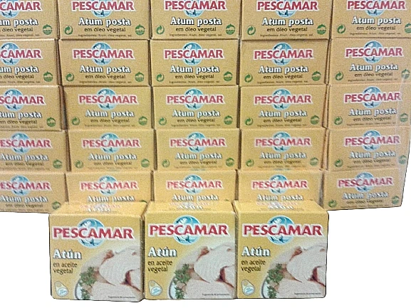 100 X Tonno IN Olio Vegetale - 80 G - Pescamar Atun Lattina - Di Spagna