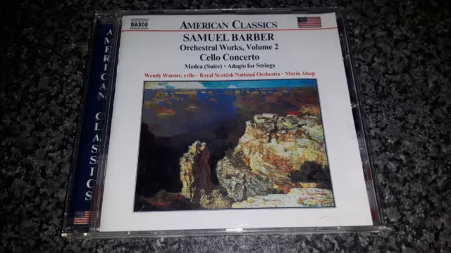 Samuel Barber Orchestral Works Vol.2 Cello Concerto, Medea Ballet Suite CD Naxos