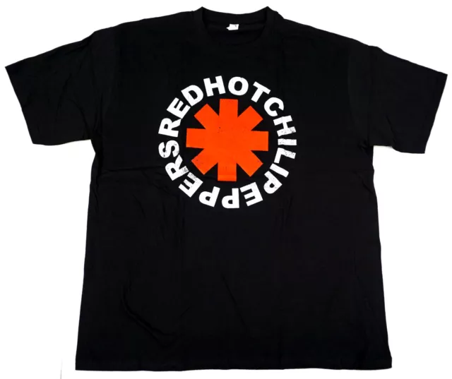 RED HOT CHILI PEPPERS Vintage Logo T-shirt RHCP Black Rock Tee Adult Men  New