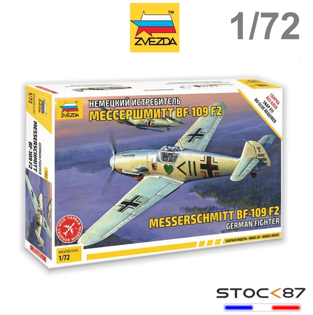 Z7302# ZVEZDA Chasseur allemand Messerschmitt Bf-109 F2  - 1/72