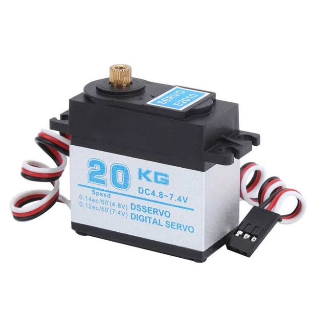 20Kg Metal Gear Digital High Torque Speed Servo Waterproof for 1/10 1/8 RC Car