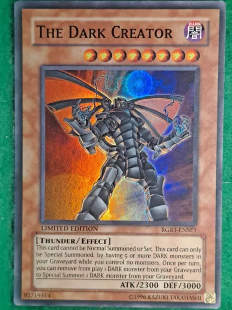 RGBT-ENSE1 The Dark Creator Super Rare Limited Edition NM Yugioh Card
