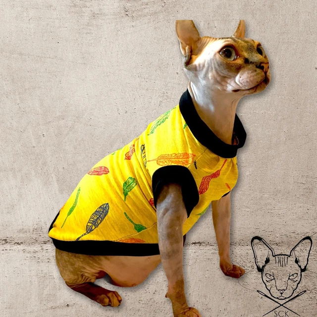 Abbigliamento per gatti Sphynx, abbigliamento per sfinge, vestiti per gatti, vestiti per gatti senza pelo, sfinge c