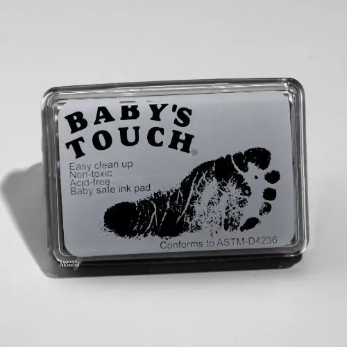 Babys Touch Baby Safe Reusable Hand  Foot Print Ink Pads - BLACK