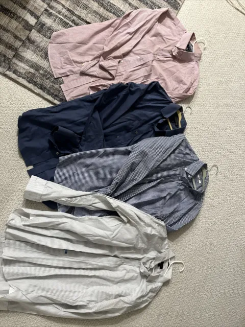 Bundle 4 Men's Dress Shirts Size M (banana Republic, Jcrew, Uniqlo)