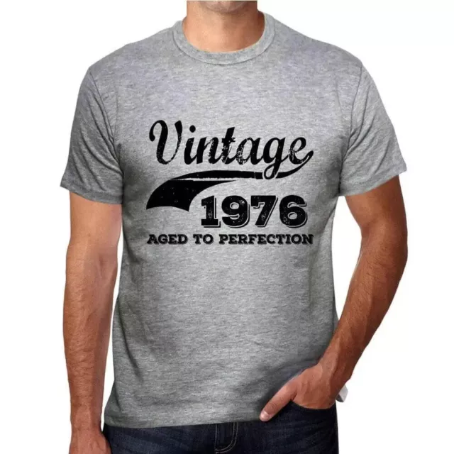 ULTRABASIC Homme Tee-Shirt Vieilli À La Perfection 1976 Aged to Perfection 1976