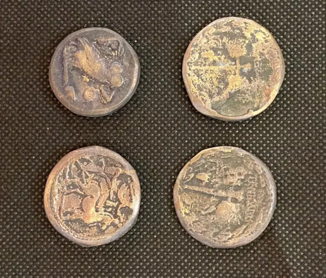 Lot Of Unresearched Ancient Silver/Bronze Greek-Roman Tetradrachm Coins