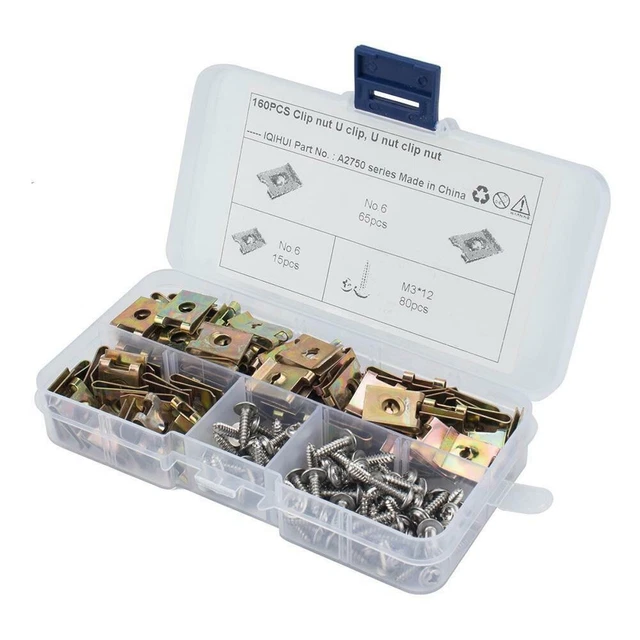 170pcs Clip A U E Viti, Clip A U Per Auto Dado Con Viti Di Montaggio