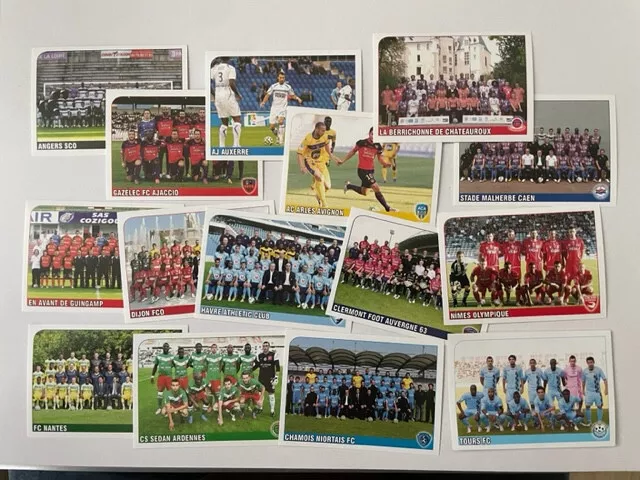 PANINI FOOT 2012-13 - Lot 15 stickers PHOTOS EQUIPE LIGUE 2