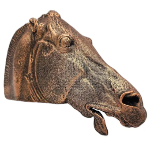 Tête de cheval en bronze faite à la main de Sélène - Réplique du fronton...