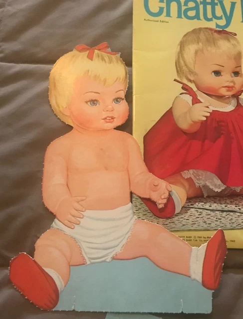 1963 MATTEL CHATTY BABY PAPER DOLL partial set in folder, AS IS