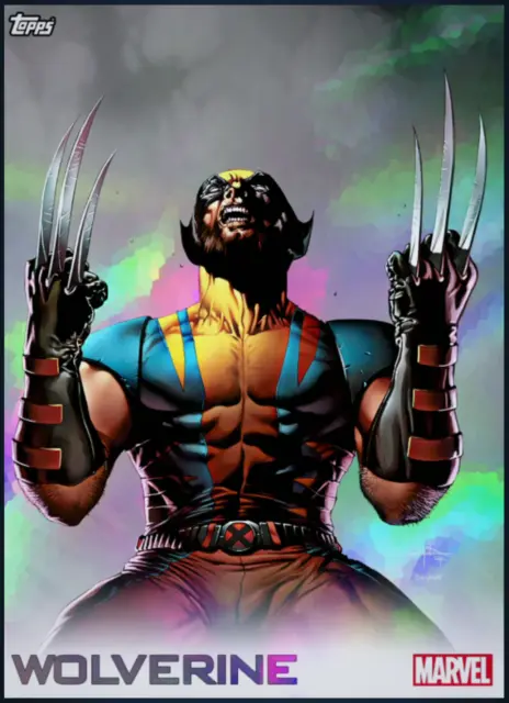 Wolverine Rainbow Refractor Motion X-Icons - Topps Marvel Collect Digital card