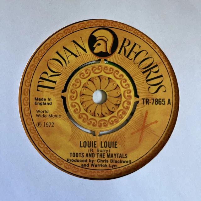 英7” Toots &amp;amp; The Maytals Louie Louie / Pressure Drop 72 TR7865 Trojan Records /00080 Toots And The Maytals – Louie Louie / Pressure Drop '72