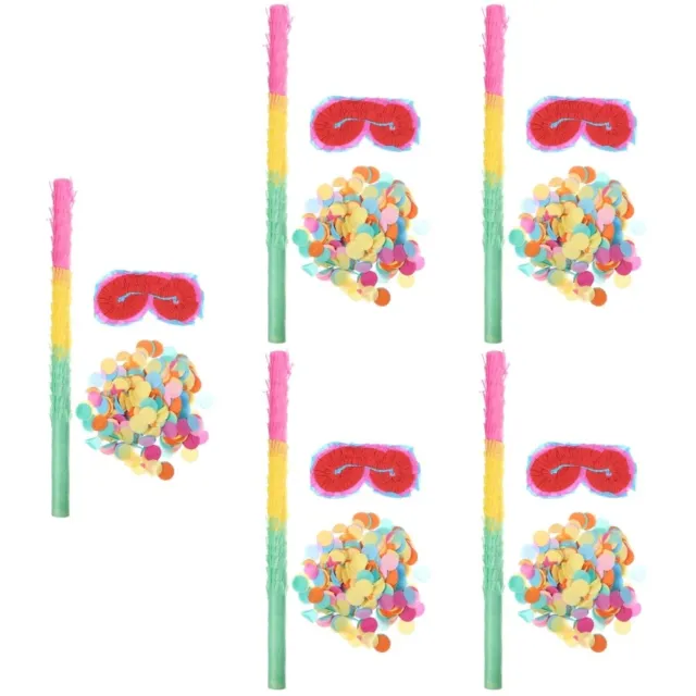 5 juegos de accesorios de piñata con los ojos para niños con los ojos vendados para parches para niños