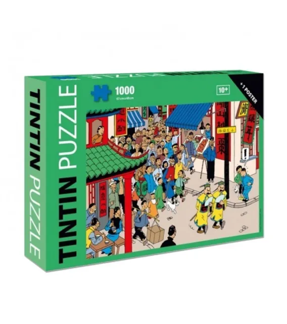 Puzzle Tintín 1000 Piezas + Póster 67 x 48 cm- Dupond Y Dupont Vestidos De Chino