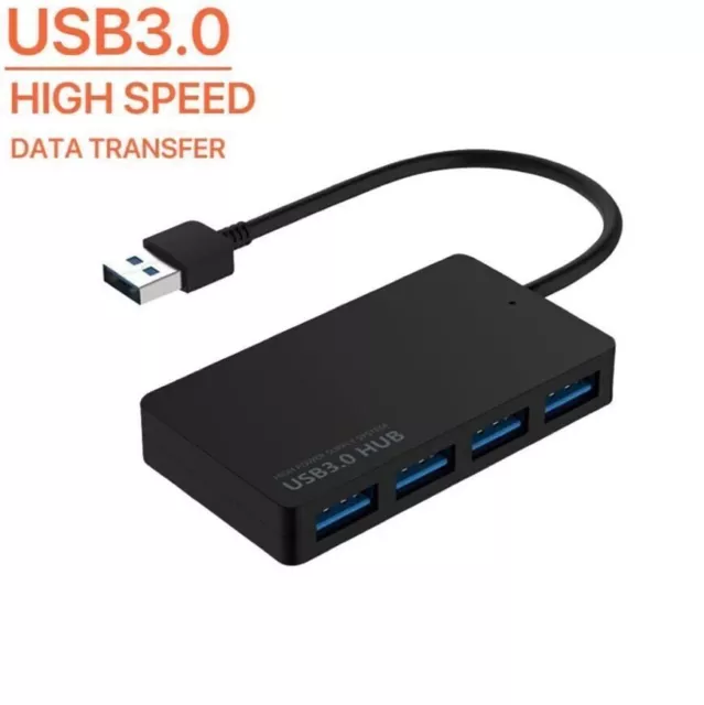 USB 3.0 Hub USB Hub Adapter W/ 4 USB Ports (KS30) High Speed Slim For PC Laptop