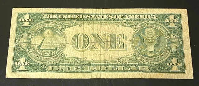1935 G $1 BILL SILVER CERTIFICATE BLUE SEAL  Vintage USA Currency #9351G 2