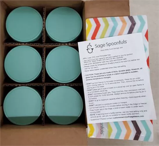 Sage Spoonfuls Glass Big Batch Baby Food Storage Containers - Set of 12 4-Oun... 2