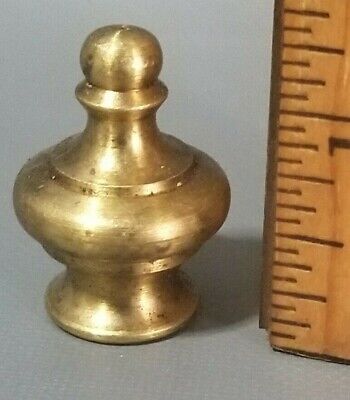 New Old Stock Classical Solid Brass Knob Pyramid Lamp Finial 1 1/4'' High #JB3