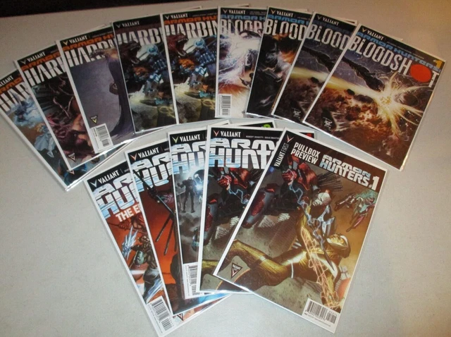 Armor Hunters (Lot x 15) #1-4 Bloodshot & Harbinger #1-3, #1 variants Aftermath