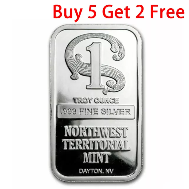 Decoration Bars 1oz Northwest Territorial Mint Silver Bullion Bar Collection Art