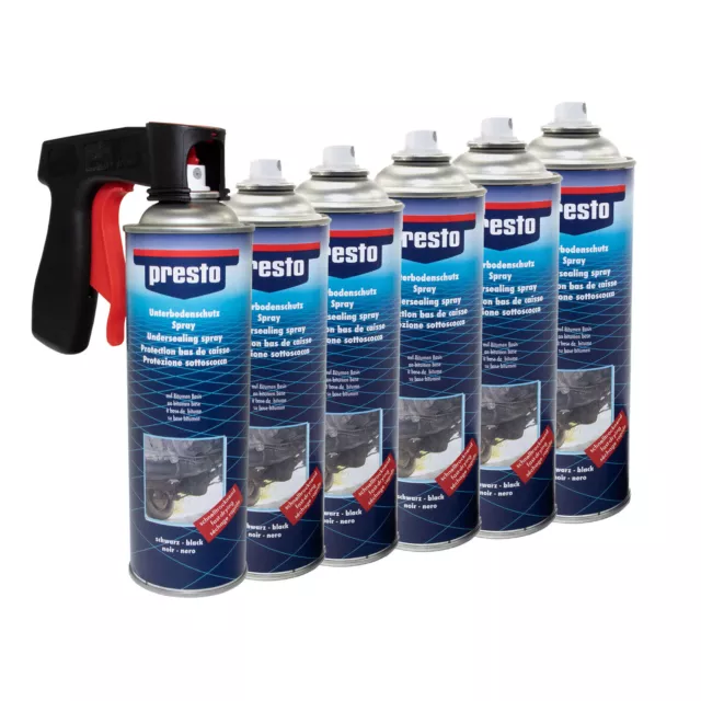 Presto Protection Anti-encastrement 6 X 500 ML Impact de Pierres Spray Noir Avec