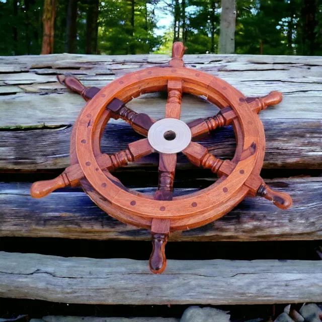 Captain Ships Wheel for Home Decoration Office Home Décor Handmade Steering S...