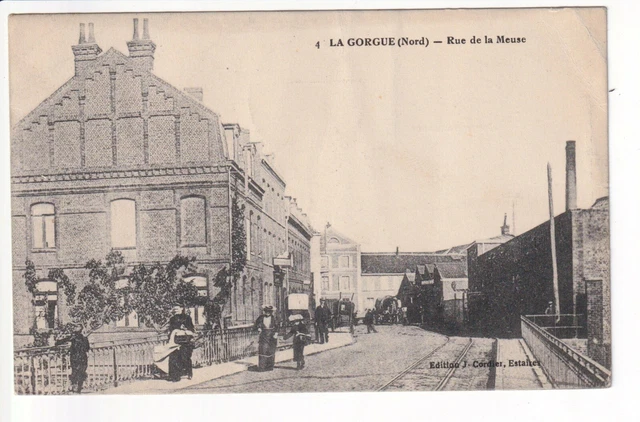 CPA - FRANCE - NORTH - LA GORGUE - Rue de la Meuse - 1917