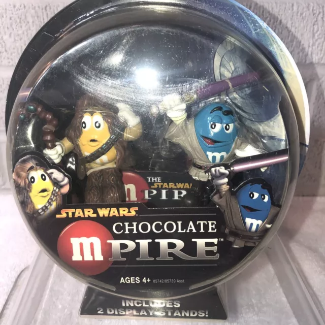 STAR WARS CHOCOLATE MPIRE M&Ms CHEWBACCA & MACE WINDU 2005