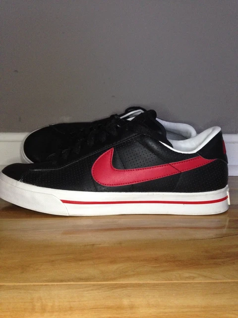 NIKE SWEET CLASSIC Low Leather BRS Black, Red, White Shoes  display picture 3