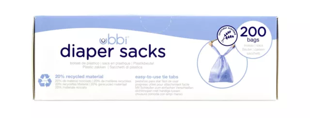 Ubbi Disposable Diaper Sacks, Lavender Scented, Easy-To-Tie Tabs, Made with R... 3