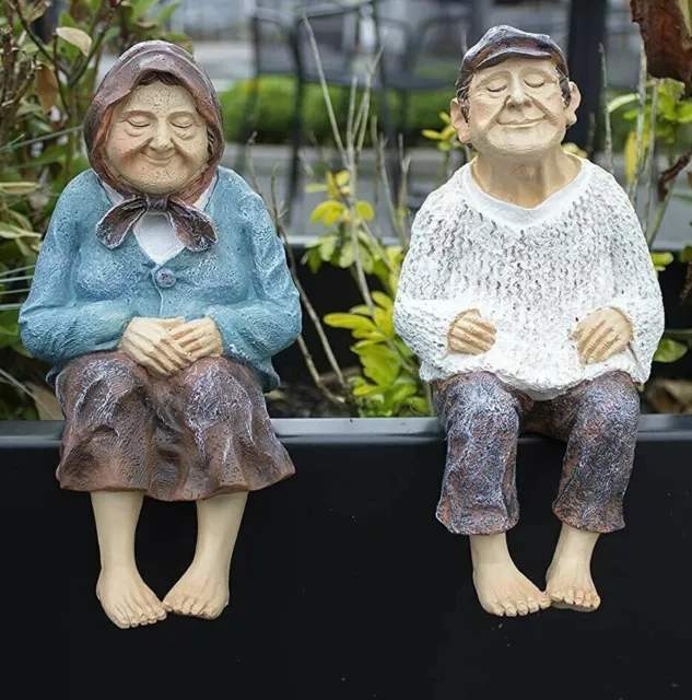 Grandparents Garden Ornaments Grandma Grandad Figures Nana Papa Statues Home