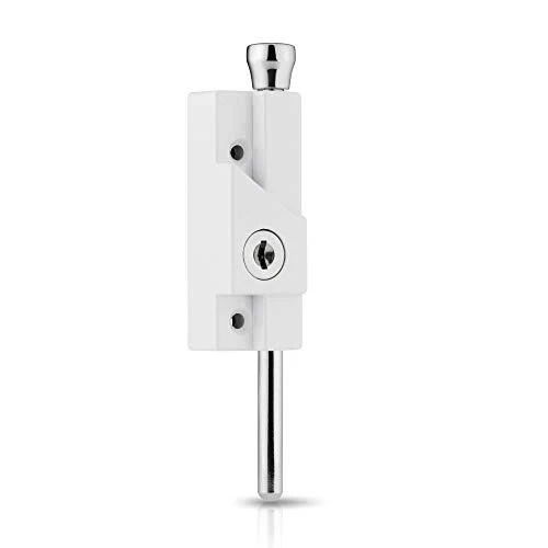 White Multi-Purpose Door Bolt Key Locking Door Bolt Security, Universal