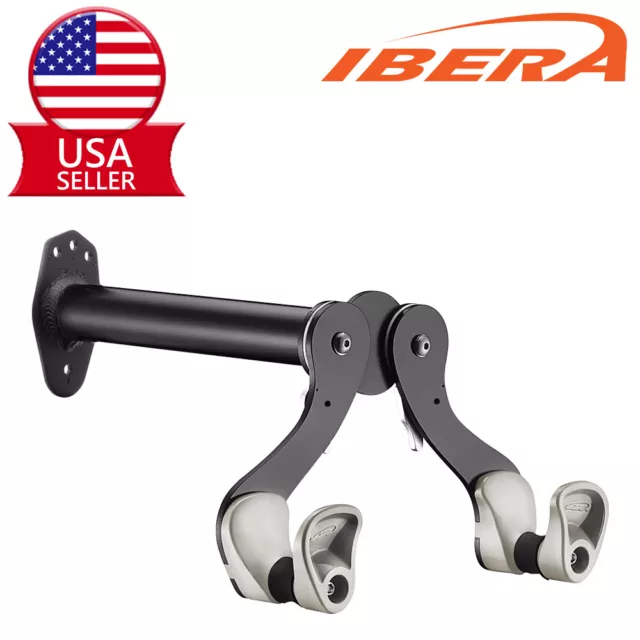 Ibera Bike Wall Mount Hanger Bicycle Wall Hook Holder Storage Rack Adjustable