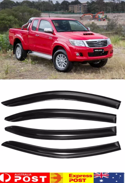 Weather Shields Window Visors fit For Toyota Hilux SR SR5 05-15 KUN26R Wind Sun