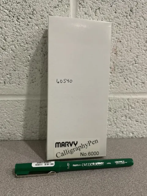 Marvy Calligraphy Pen GREEN 5.0 No.6000 Box Of 12