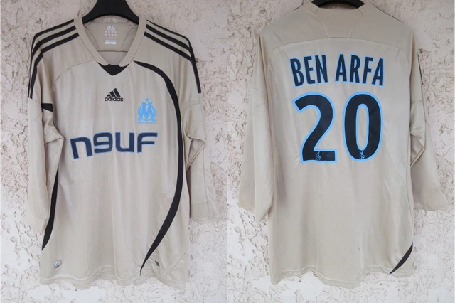 Maillot OM Domicile 2009-2010 Adidas - N°7 Cheyrou, Taille XXL (état Moyen)