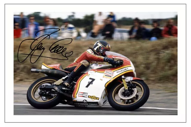 Barry Sheene Signed Photo Print Autograph Moto Gp Superbikes Suzuki