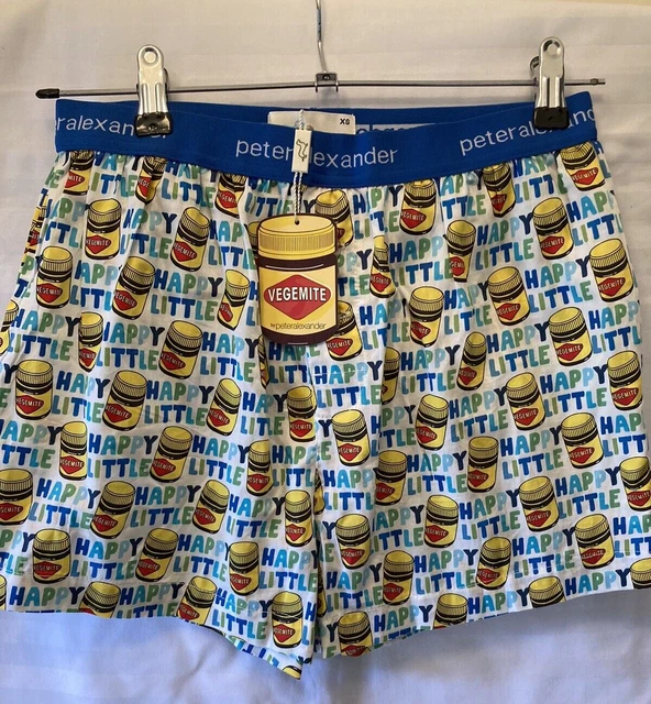 Peter Alexander Mens PJ Shorts Vegemite Size XS New With Tags