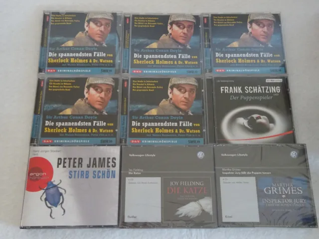 5 Krimi/Thriller Hörbücher auf 22 CDs mit 1483 Minuten Gesamtlaufzeit
