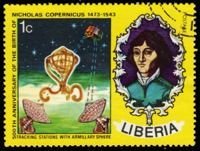 LIBERIA 653 - Nicolaus Copernicus "Armillary Sphere" (pb25981)