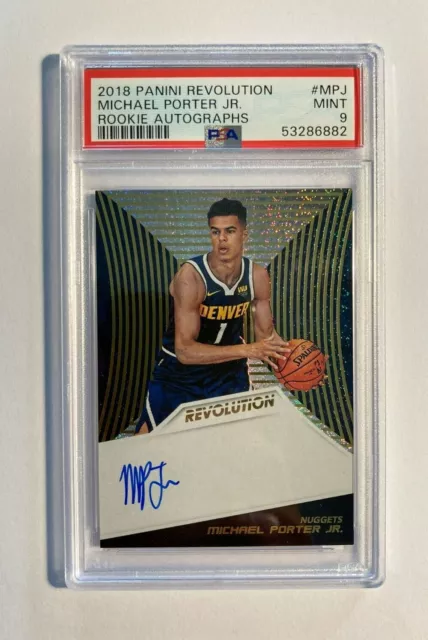 2018 Panini Revolution Michael Porter Jr. Rookie Autographs Auto RC #MPJ PSA 9!