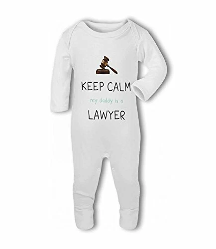 Lawyer - Keep Calm my Daddy/Mummy is a funny - Baby Romper Suit by BWW Print Ltd