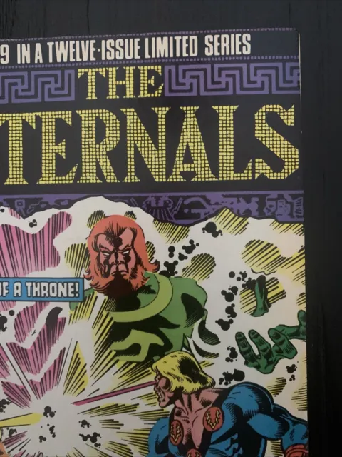 The Eternals #9 June 1986 Throne Marvel Comics Boarded Comic Book 3