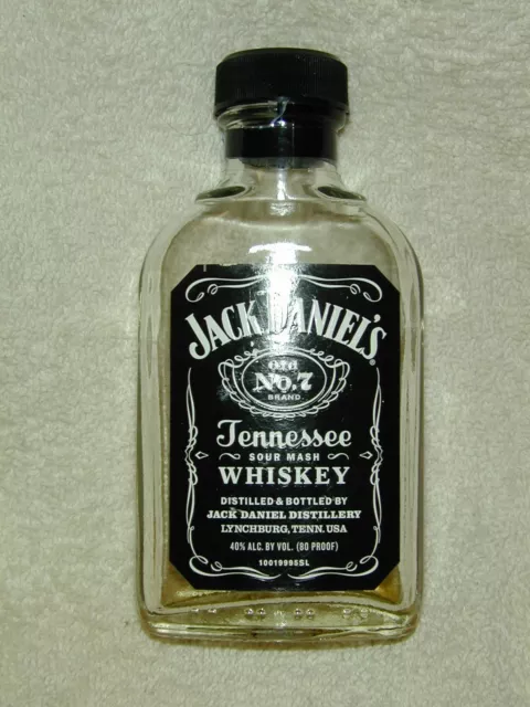(4) Jack Daniel's Jack Daniels 100Ml Black Rare Glass Bottles Empty  4  Empty