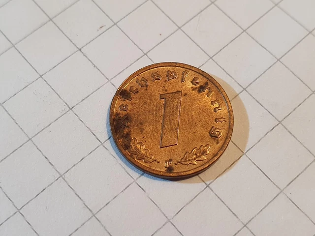 0728: German Reich Third Reich 1 Reichspfennig 1939 F