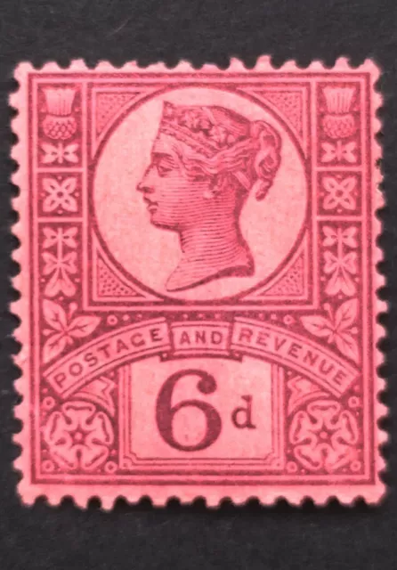 GB Queen Victoria 6d SG.208 MH Well Centred Good Perforation Clean Quality VF